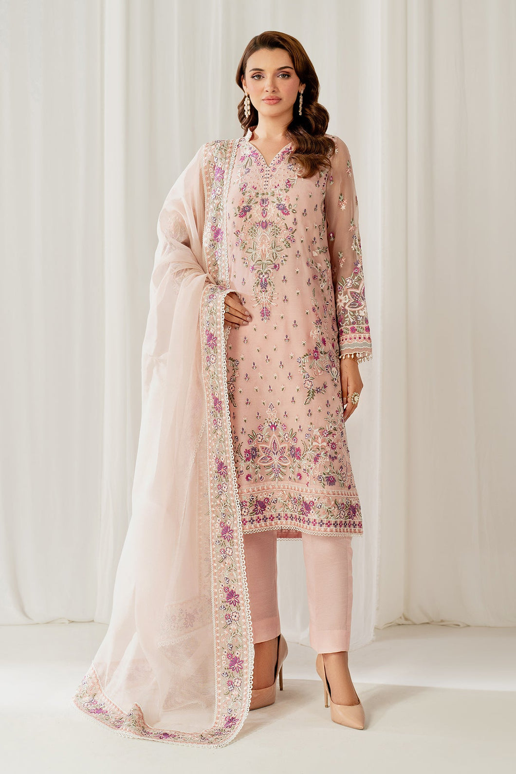 B - EMBROIDERED CHIFFON UF 4052