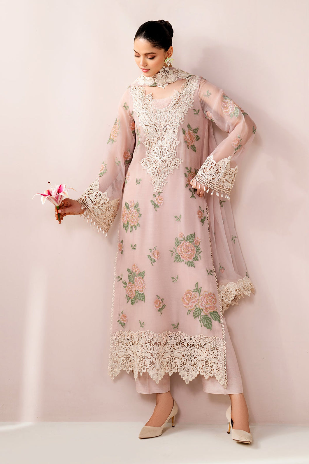 B - EMBROIDERED CHIFFON UF 4189
