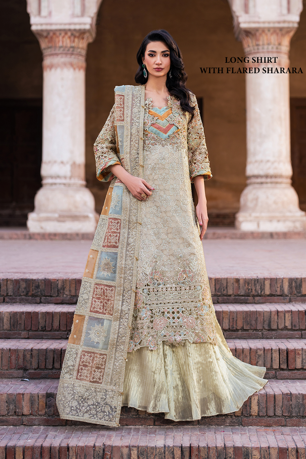 long sleeve sharara dress IZ