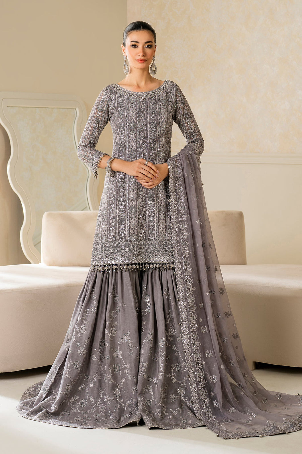 B - EMBROIDERED CHIFFON UF 4161