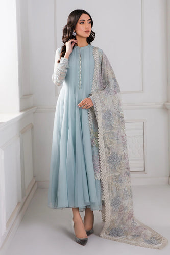 B - EMBROIDERED CHIFFON WITH NET DUPATTA