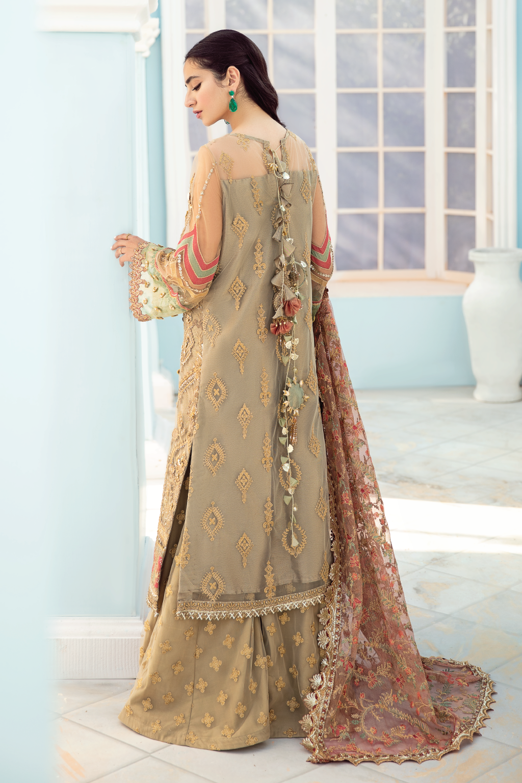 Sharara dress with long shirt shop