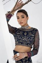 Load image into Gallery viewer, Z - CLF 01 BLUEBERRY (LEHENGA STYLE)