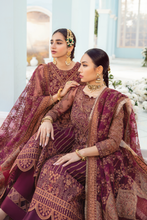 Load image into Gallery viewer, I - 02 BERRY MELLOW (FROCK WITH SHARARA)