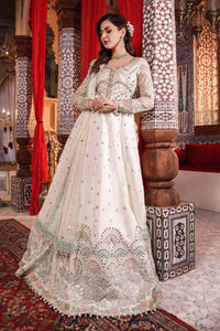MB - MBROIDERED PEARL WHITE & PEACHY SILVER