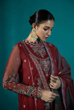 Load image into Gallery viewer, S - EMBROIDERED BLENDED NET RED 3PC