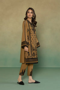 S - EMBROIDERED CAMBRIC MUSTARD 2PC