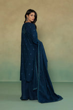 Load image into Gallery viewer, S - EMBROIDERED KHADDAR BLUE 3PC