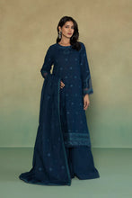 Load image into Gallery viewer, S - EMBROIDERED KHADDAR BLUE 3PC