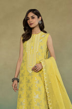 Load image into Gallery viewer, S - EMBROIDERED EXTRA WEFT JACQUARD YELLOW 3PC