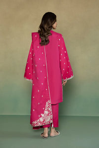 S - EMBROIDERED KHADDAR PINK 3PC
