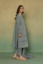 Load image into Gallery viewer, S - EMBROIDERED KHADDAR ICE BLUE 3PC