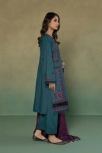 Load image into Gallery viewer, S - EMBROIDERED KHADDAR TEAL 3PC