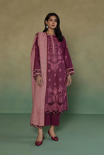 Load image into Gallery viewer, S - EMBROIDERED KHADDAR PURPLE 3PC