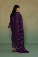 Load image into Gallery viewer, S - EMBROIDERED KARANDI PURPLE 3PC