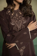 Load image into Gallery viewer, S - EMBROIDERED CAMBRIC BROWN 2PC