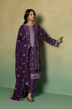 Load image into Gallery viewer, S - EMBROIDERED KARANDI PURPLE 3PC