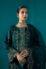 Load image into Gallery viewer, S - EMBROIDERED RAW SILK TEAL 3PC