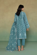 Load image into Gallery viewer, S - EMBROIDERED EXTRA WEFT JACQUARD AQUA 3PC