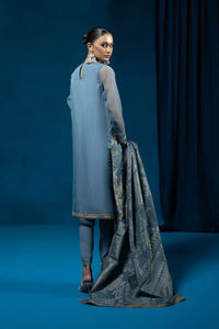 S - EMBROIDERED ORGANZA BLUE