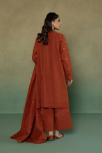 Load image into Gallery viewer, S - EMBROIDERED KHADDAR RUST 3PC
