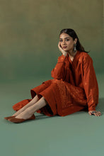Load image into Gallery viewer, S - EMBROIDERED KHADDAR RUST 3PC