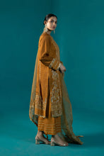 Load image into Gallery viewer, S - EMBROIDERED RAW SILK MUSTARD 3PC