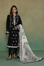 Load image into Gallery viewer, S - EMBROIDERED KHADDAR BLACK 3PC