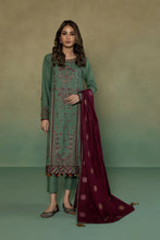 Load image into Gallery viewer, S - EMBROIDERED KHADDAR SEA GREEN 3PC