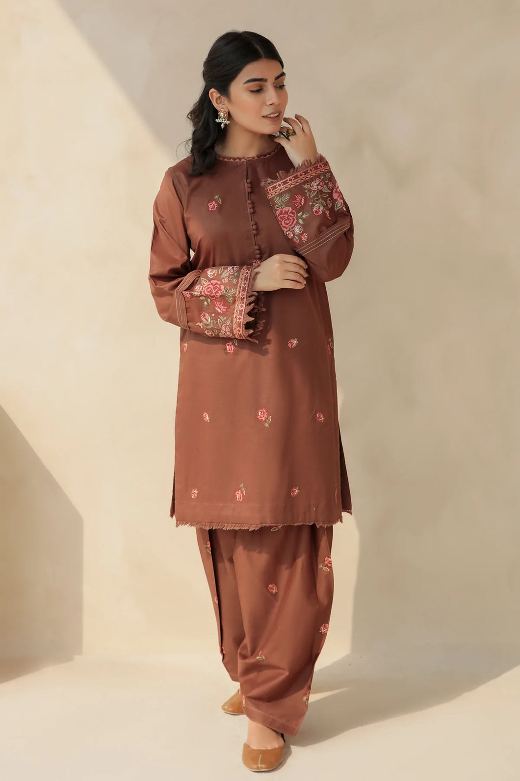 B - EMBROIDERED SLUB KHADDAR PR-711