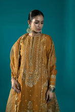 Load image into Gallery viewer, S - EMBROIDERED RAW SILK MUSTARD 3PC