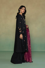 Load image into Gallery viewer, S - EMBROIDERED KHADDAR BLACK 3PC