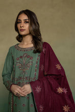 Load image into Gallery viewer, S - EMBROIDERED KHADDAR SEA GREEN 3PC