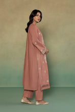 Load image into Gallery viewer, S - EMBROIDERED KHADDAR PEACH 3PC
