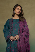 Load image into Gallery viewer, S - EMBROIDERED KHADDAR TEAL 3PC